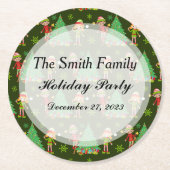 Gepersonaliseerde kerstservetten ronde kartonnen onderzetter (Voorkant)