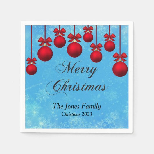 Gepersonaliseerde kerstservetten servet (Voorkant)