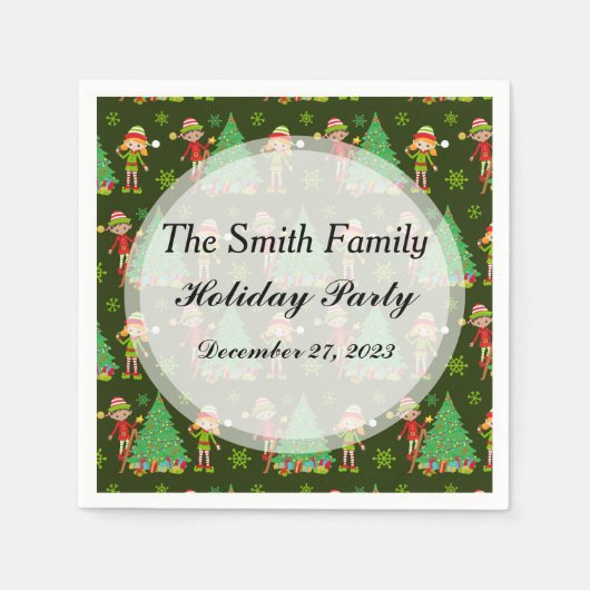 Gepersonaliseerde kerstservetten servet (Voorkant)