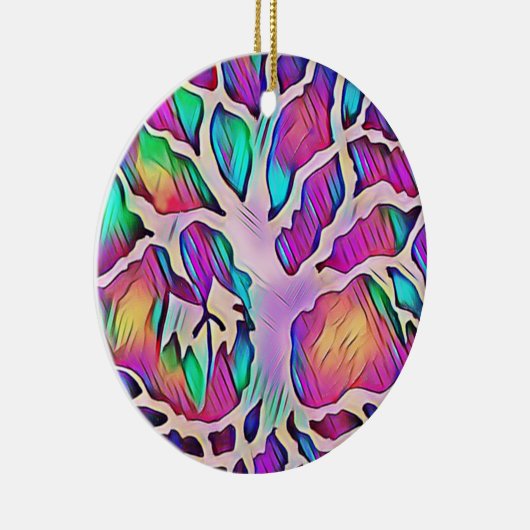 Gepersonaliseerde kerstsierboom keramisch ornament (Rechts)