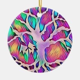 Gepersonaliseerde kerstsierboom keramisch ornament