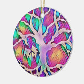 Gepersonaliseerde kerstsierboom keramisch ornament (Links)