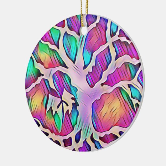 Gepersonaliseerde kerstsierboom keramisch ornament (Links)