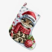 Gepersonaliseerde kerstslang grote kerstsok (Voorkant (Hangend))