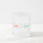 Gepersonaliseerde kerstsneeuwman met hohohoho matglas koffiemok (Center)