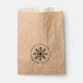 Gepersonaliseerde kerstsnowflake bedankzakje (Voorkant)