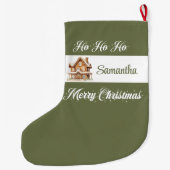 Gepersonaliseerde Kerstsok in Minimaal Script (Achterkant)