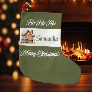Gepersonaliseerde Kerstsok in Minimaal Script
