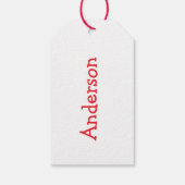 Gepersonaliseerde kerstsokkenlabels, sokkennaam cadeaulabel (Achterkant)