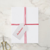 Gepersonaliseerde kerstsokkenlabels, sokkennaam cadeaulabel (Met Touw)