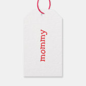 Gepersonaliseerde kerstsoklabels, soknaamlabels cadeaulabel (Achterkant)