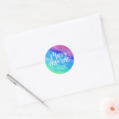 Gepersonaliseerde kerstspot met de hand geletterde ronde sticker (Envelop)