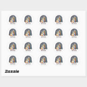Gepersonaliseerde kerststal Nativity Manger Ronde Sticker (Vel)
