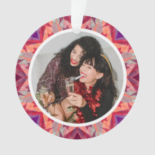 Gepersonaliseerde Kerstster Fun Jolly Red Foto Ornament
