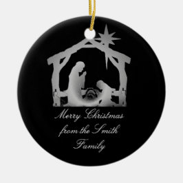 Gepersonaliseerde kerstster keramisch ornament