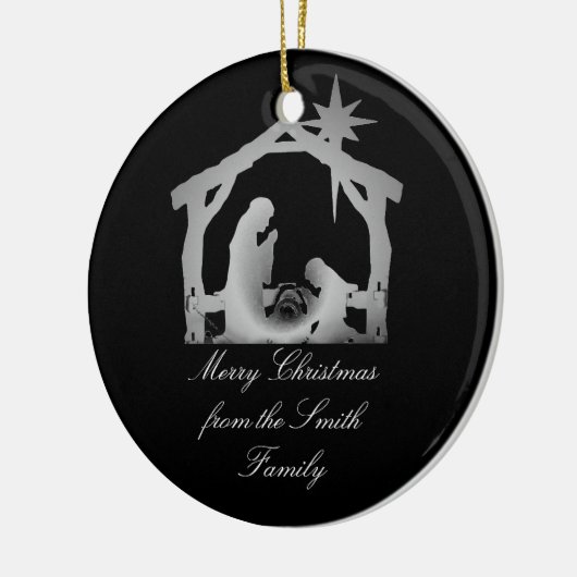 Gepersonaliseerde kerstster keramisch ornament (Links)