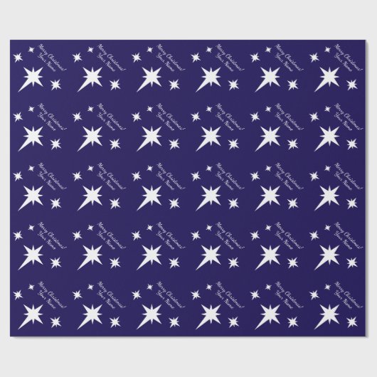 Gepersonaliseerde Kerstster van Bethlehem Cadeaupapier (Vlak)