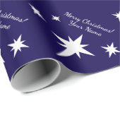 Gepersonaliseerde Kerstster van Bethlehem Cadeaupapier (Rol Hoek)