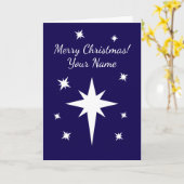 Gepersonaliseerde Kerstster van Bethlehem Kaart (Gele Bloem)