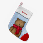 Gepersonaliseerde kerststop voor kinderen kleine kerstsok (Voorkant (Hangend))