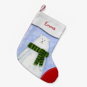 Gepersonaliseerde kerststop voor kinderen kleine kerstsok (Voorkant (Hangend))