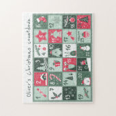 Gepersonaliseerde kersttellende puzzel legpuzzel (Verticaal)