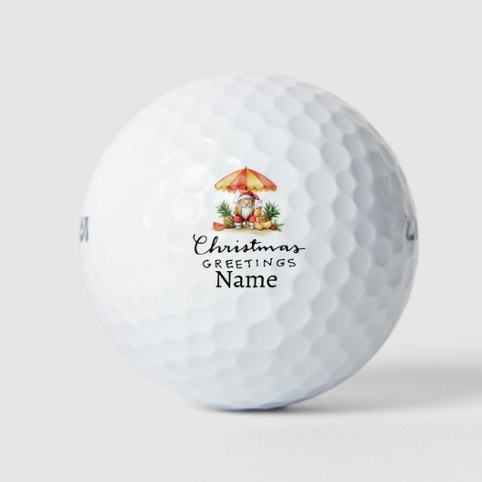 Gepersonaliseerde kerstvakantie golfballen (Voorkant)