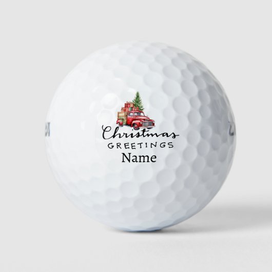 Gepersonaliseerde kerstvakantie golfballen (Voorkant)