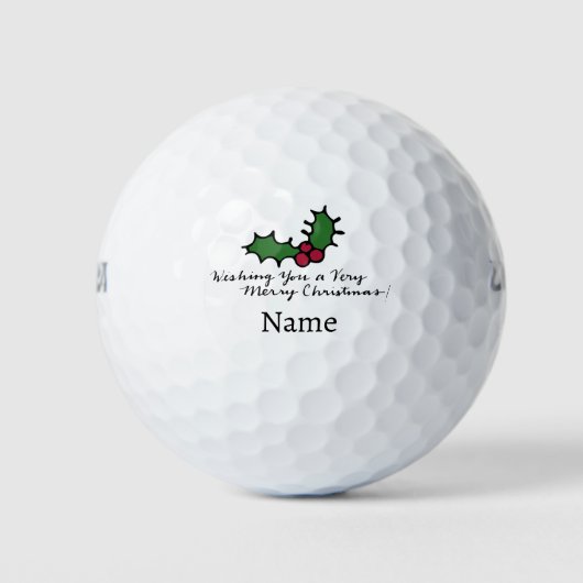 Gepersonaliseerde kerstvakantie golfballen (Voorkant)