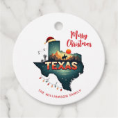 Gepersonaliseerde kerstvakantie in de staat Texas Bedankjes Labels (Voorkant)