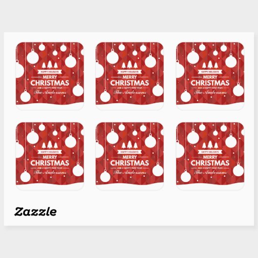 Gepersonaliseerde kerstvakantie | Sticker Seal (Vel)