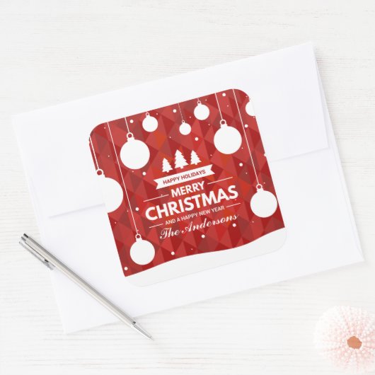 Gepersonaliseerde kerstvakantie | Sticker Seal (Envelop)