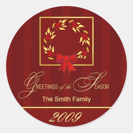 Gepersonaliseerde kerstvakantie Stickers (Voorkant)