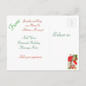 Gepersonaliseerde kerstvensterfotokaart feestdagenkaart (Achterkant)