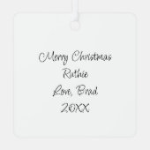 Gepersonaliseerde Kerstverlichting Anime Meisje Metalen Ornament (Achterkant)