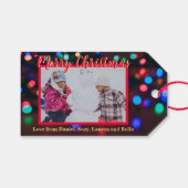 Gepersonaliseerde Kerstverlichting Foto Cadeaulabel (Voorkant (Horizontaal))