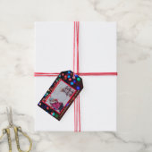 Gepersonaliseerde Kerstverlichting Foto Cadeaulabel (Met Touw)