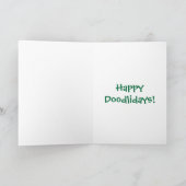 Gepersonaliseerde kerstverlichting Goldendoedle Feestdagen Kaart (Binnen)