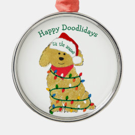 Gepersonaliseerde kerstverlichting Goldendoedle Metalen Ornament