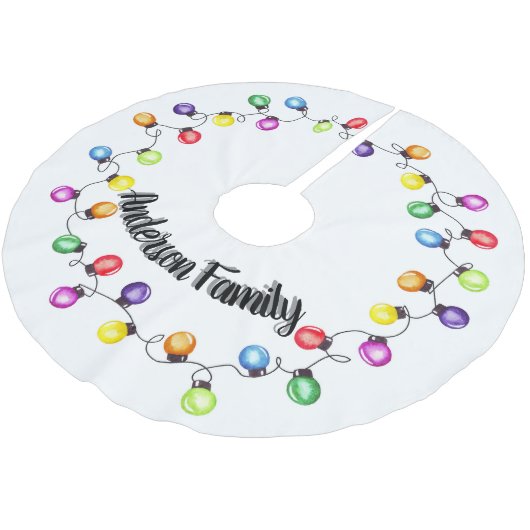 Gepersonaliseerde kerstverlichting kerstboom rok (Gekanteld)