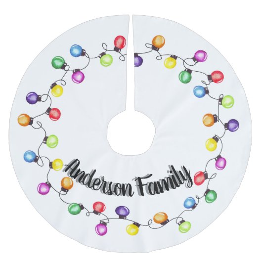 Gepersonaliseerde kerstverlichting kerstboom rok (Voorkant)