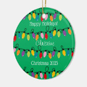 Gepersonaliseerde kerstverlichting Ornament (Links)