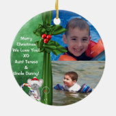 Gepersonaliseerde kerstversiering 2014 keramisch ornament (Achterkant)