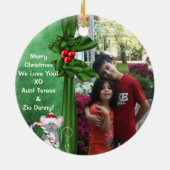 Gepersonaliseerde kerstversiering 2014 keramisch ornament (Achterkant)