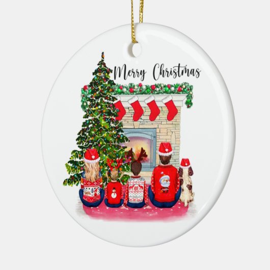 Gepersonaliseerde kerstversiering 2022 keramisch ornament (Links)