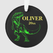 Gepersonaliseerde kerstversiering Dinosaur T-rex Ornament (voorkant)