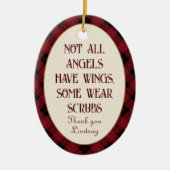 Gepersonaliseerde kerstversiering Frontline Keramisch Ornament (Voorkant)