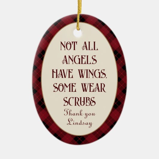 Gepersonaliseerde kerstversiering Frontline Keramisch Ornament (Voorkant)