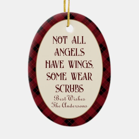 Gepersonaliseerde kerstversiering Frontline Keramisch Ornament (Achterkant)