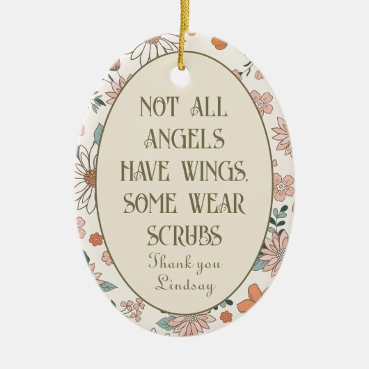 Gepersonaliseerde kerstversiering Frontline Keramisch Ornament (Voorkant)